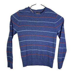 Howick Striped Jumper Men's Medium Multicoloured Fine Lambswool Pullover